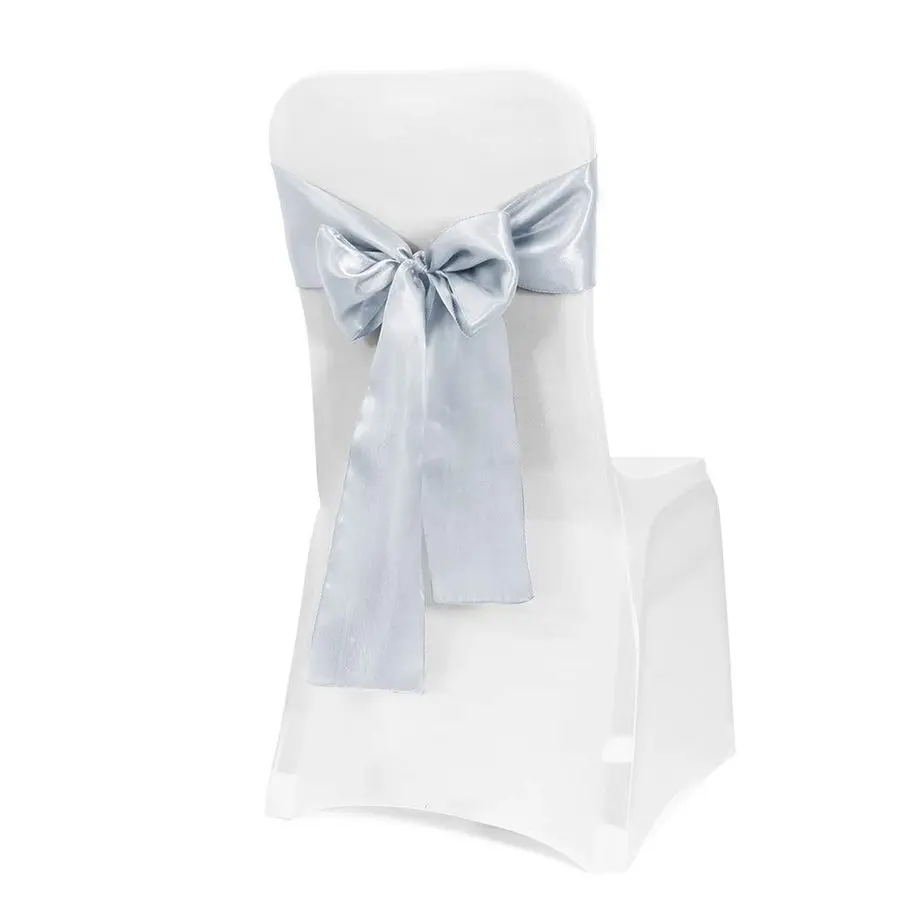 

50 шт. атласных бантов-лент для стульев, универсальные чехлы-завязки на спинку стульев для свадеб, банкетов, вечеринок, мероприятий в отелях