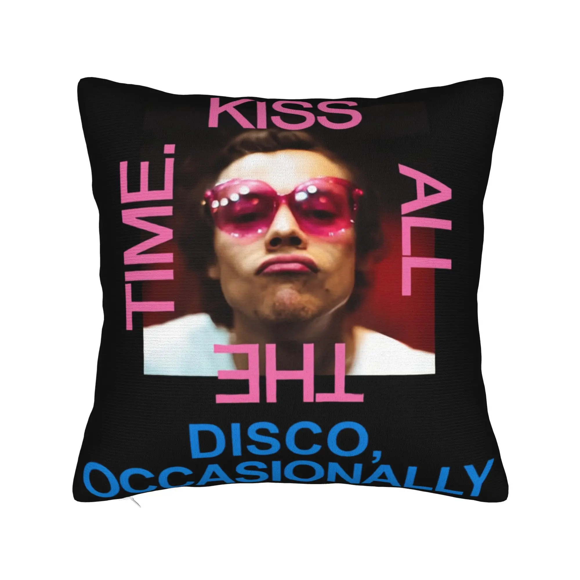Harrys Styles Kiss All The Time Disco Pillow Cover  Print Cushion Cover Morden Pillow Case For Sofa Car Home Decor