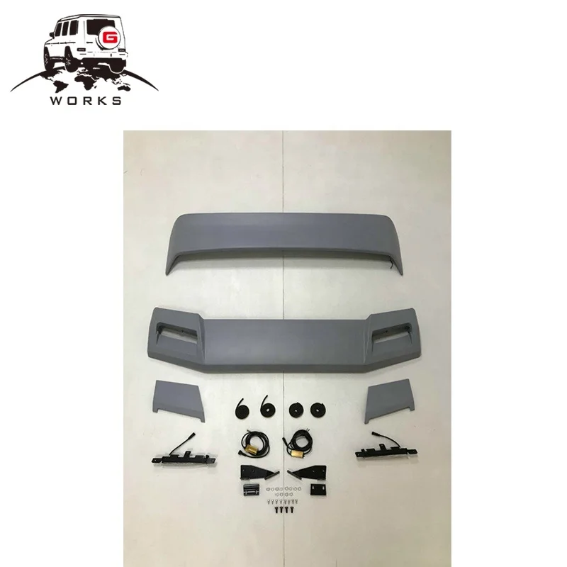 

STLF1990~2018 Year G Class W463 B Style PU Roof Spoiler and Rear Wing for W463 G63 G500 G550 Car Roof Light and Rear Spoiler