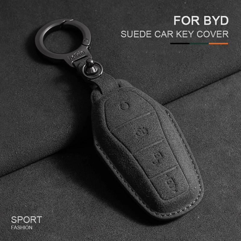 

For BYD Han Ev Tang Dm Qin PLUS Song Pro MAX Yuan Dolphin E2 Car Key Cover Case Holder Fob Protector Shell Keychain Accessories
