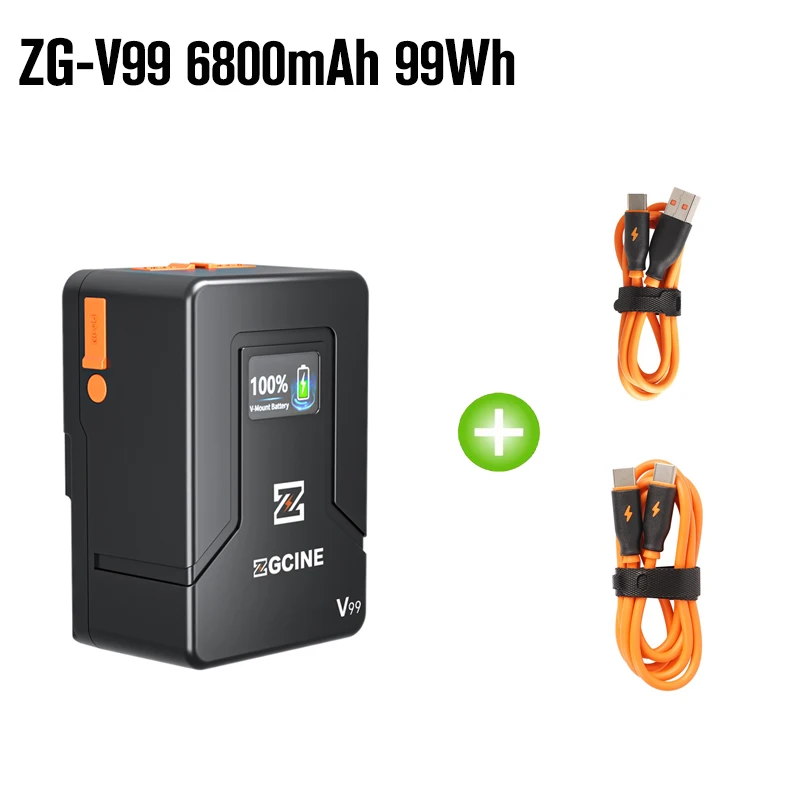 Brasil Stock) Pre-sale ZGCINE ZG-S200 V99 V Mount Battery V-Lock Lithium Battery Pack for Camcorder/Digitais/Video Light/Monitor