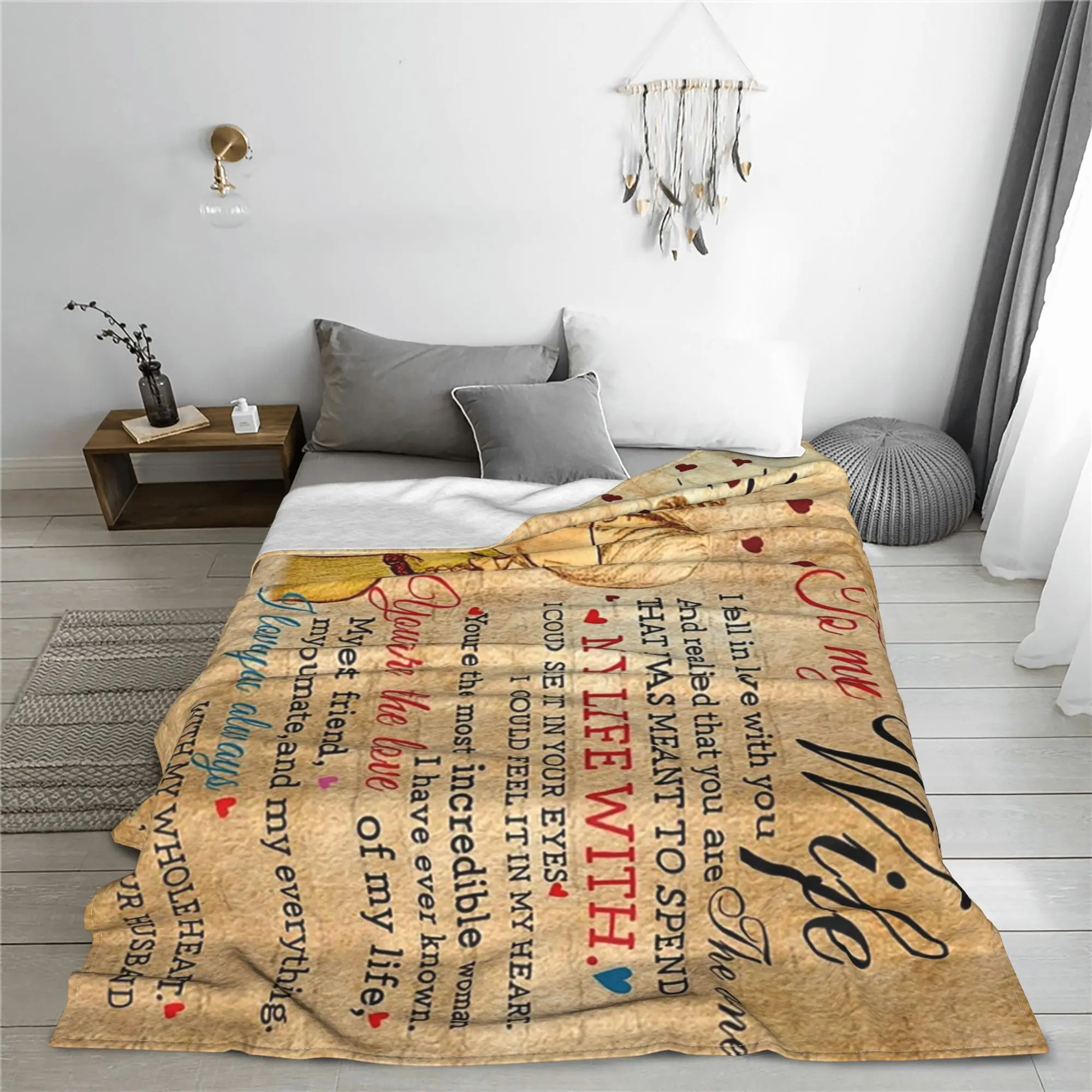 Carl and Ellie To My Wife I Love You Always Blanket Warm Fleece Sofa Throw Blanket for Couch Bedding Office Throws Bedspread