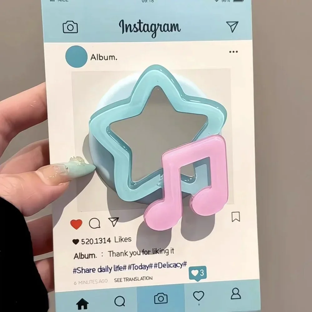 

Korean Cute Mirror Makeup for Magsafe Magnetic Phone Grip Tok Stand for IPhone 17 16 Foldable Wireless Charging Case Holder Ring