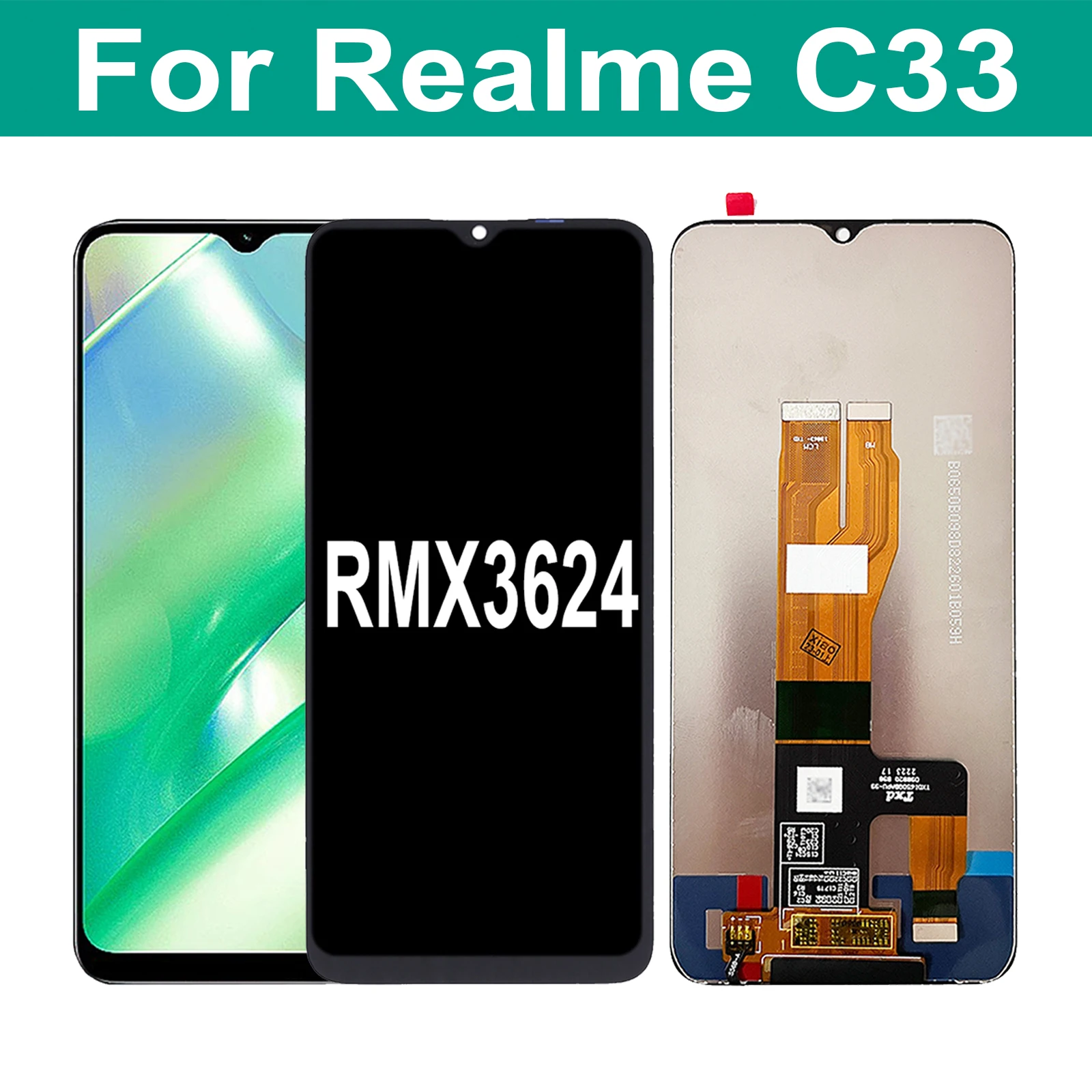 

6.5'' Original For OPPO Realme C33 RMX3624 LCD Display Touch Screen Digitizer Assembly