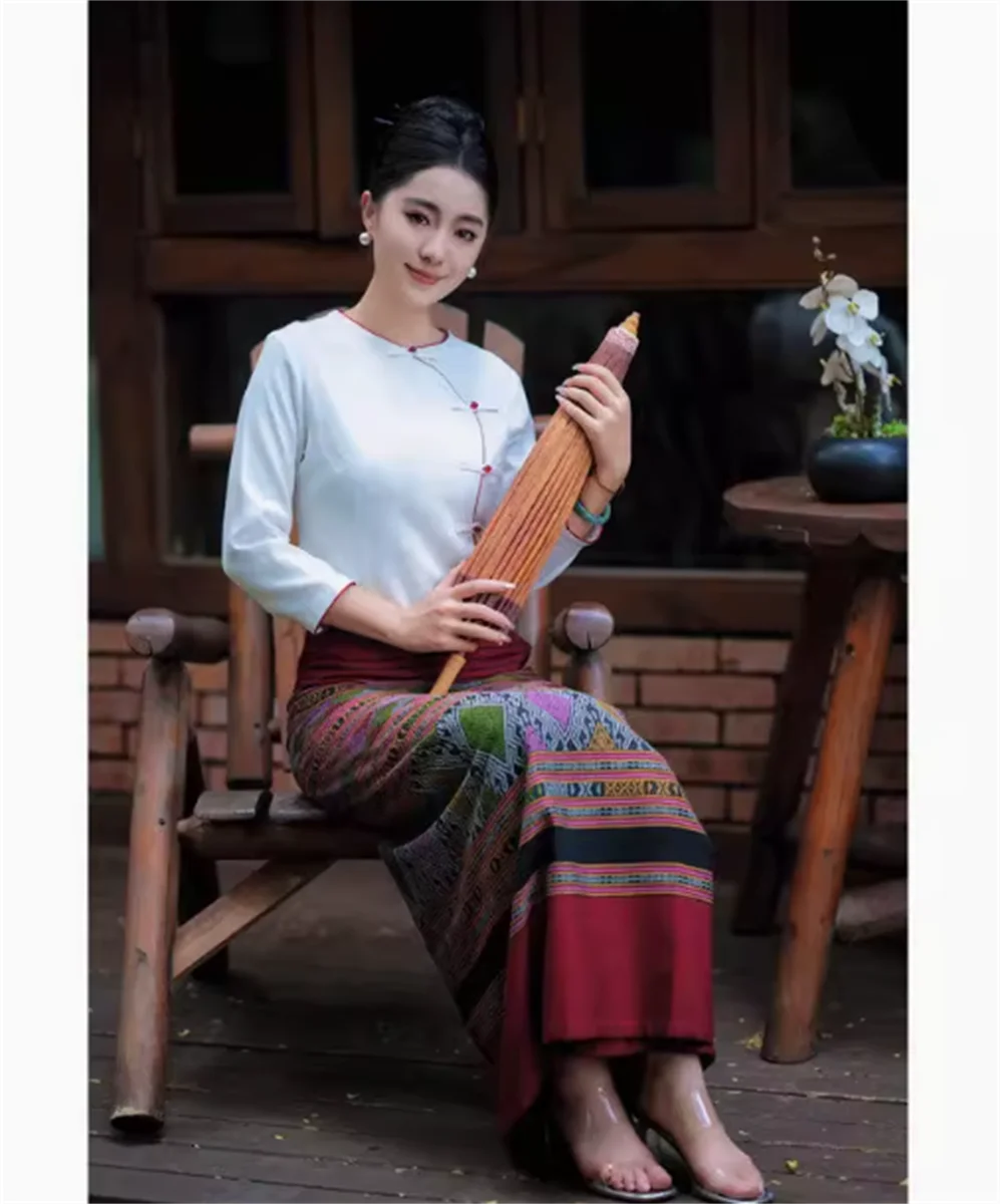 Xishuangbanna Dai ethnic group's spring and summer new style women's clothing temperament women's half skirt