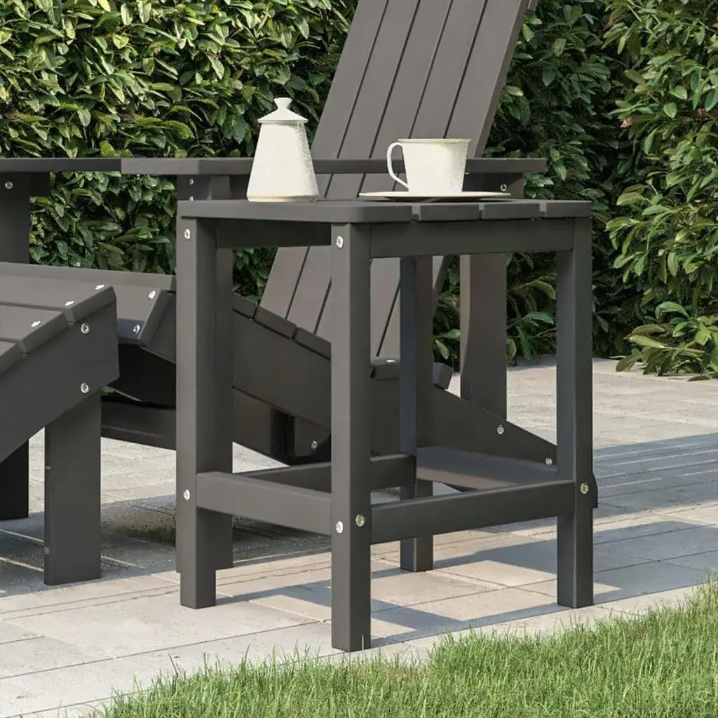 Adirondack Garden Table - Anthracite HDPE, Compact 3 for X3 X4 6 cm, Durable Outdoor Furniture