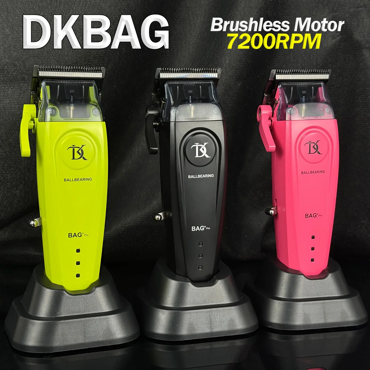 

Professional BRDCLIP DK-079 Brushless Motor 7200RPM All metal Electric Hair Clipper DLC FADE Blade Charging Base Ultrathin Blade