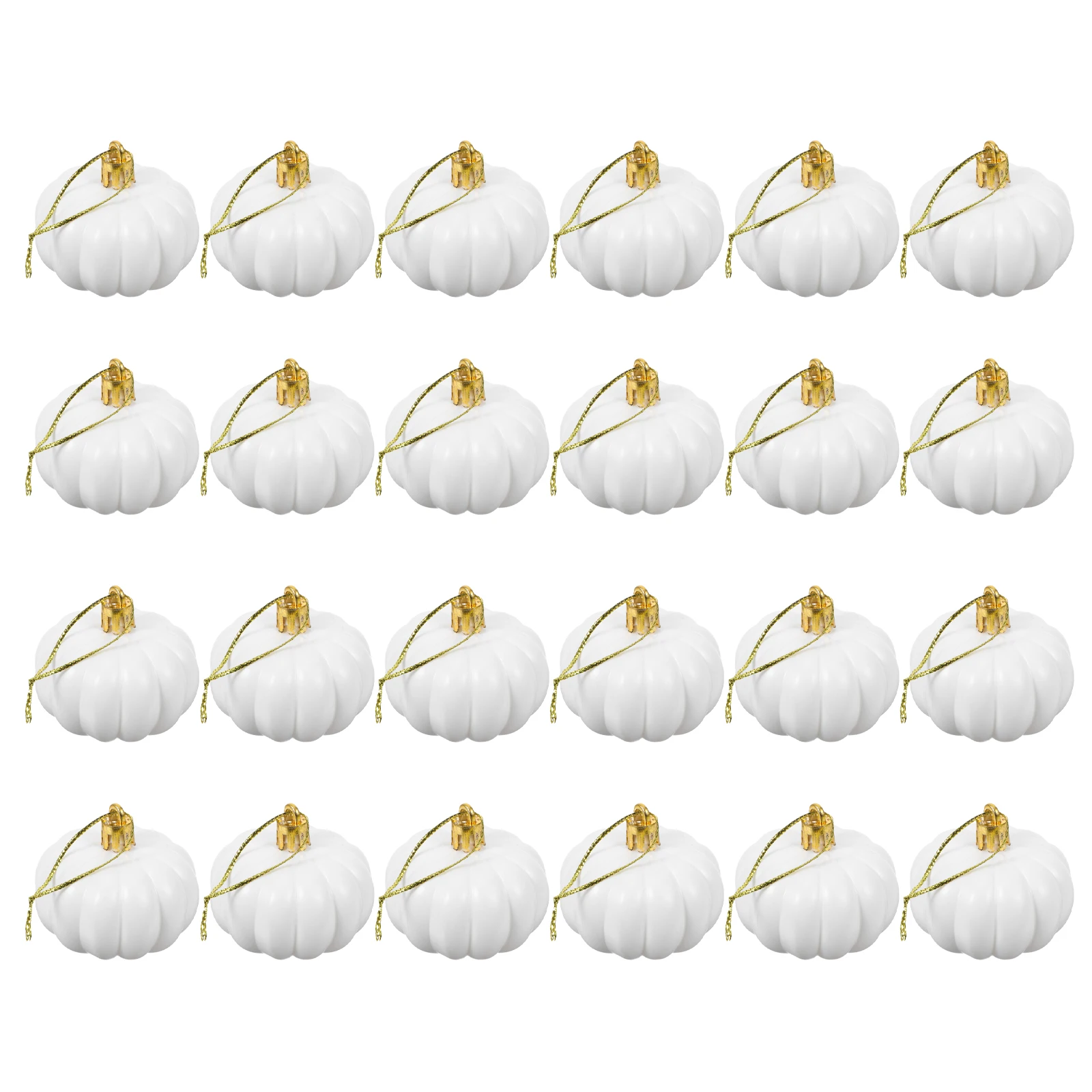 

24 Pcs Plastic Pumpkin Hanging Decoration Fake Halloween Ball Ornament Decorations Autumn for Home Fall Farmhouse