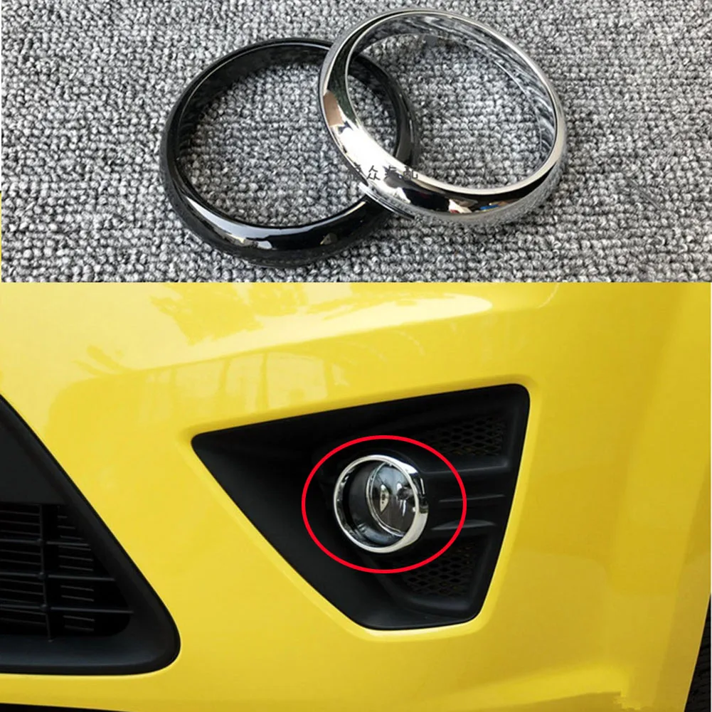 

ABS Front Fog Light Lamp Bumper Grille Cover Trim For Ford Focus 2009-2013 For Ford Fiesta 2013-2014 Chrome/Glossy Black