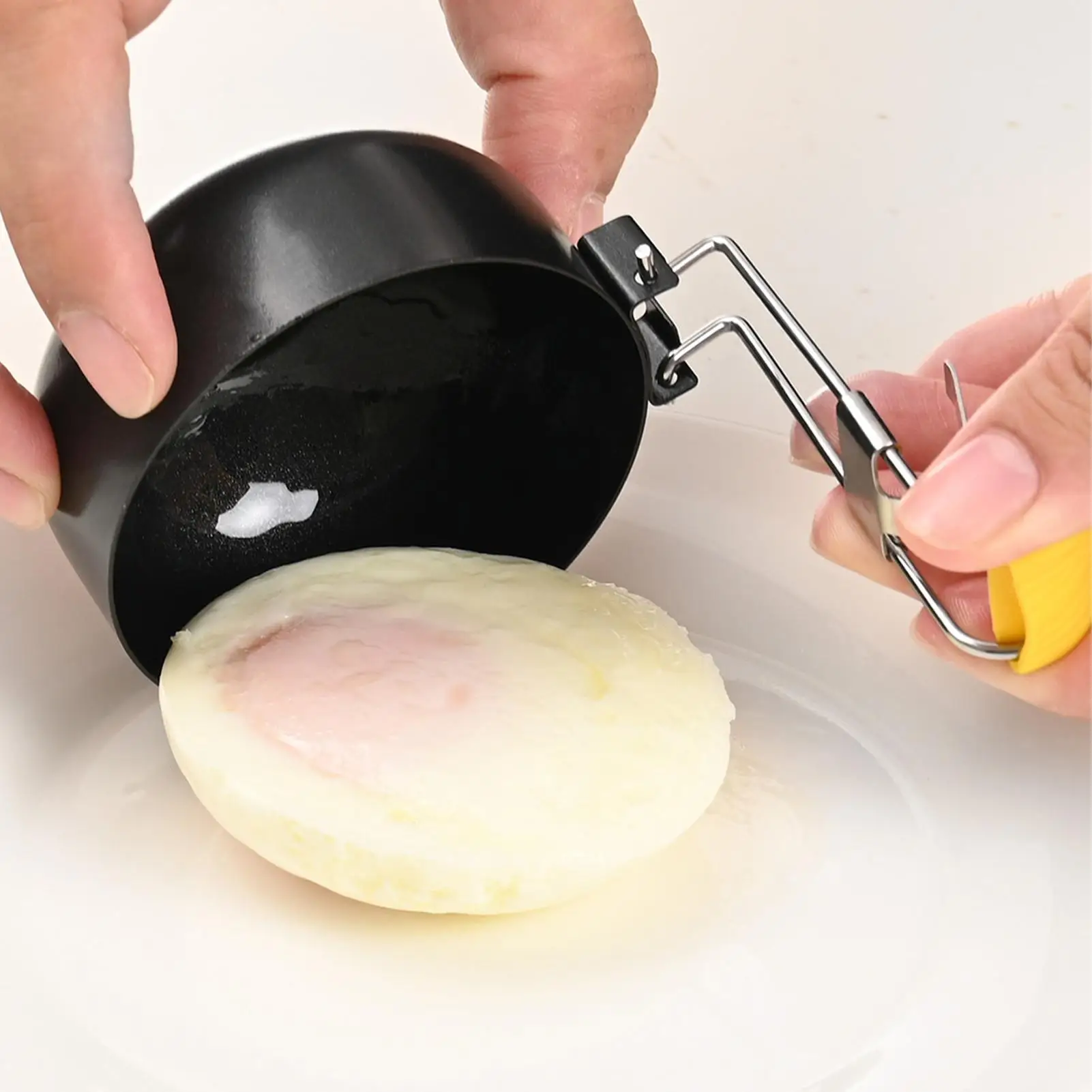 Poached Egg Maker Egg Poaching Pan Stainless Steel Heating Mold Eggs Steamer Rack Utensils Eggs Boiler Tray with Hanger