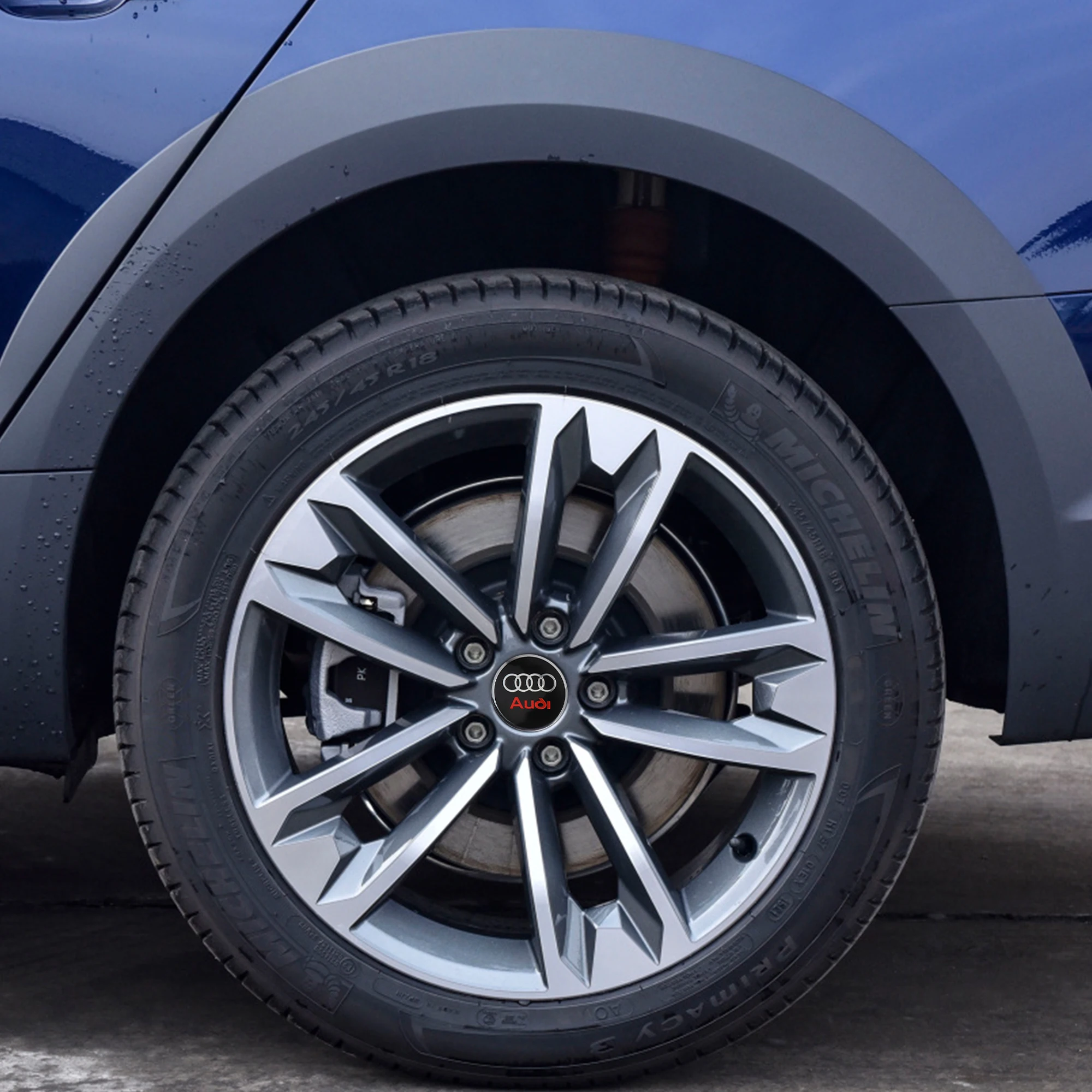 56/60/65mm 4pcs car styling Badge Logo Carbon Center Caps Alloy Wheel Hub Stickers For Audi a3 a4 8p b8 b6 a6 c7 8v c6 a5 q5 a1 view 3
