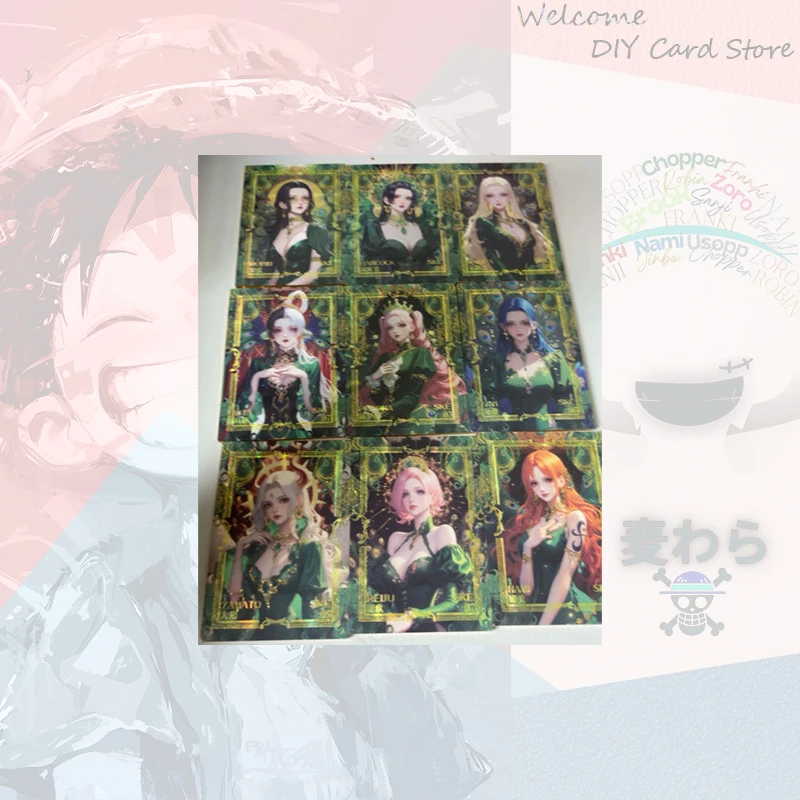 Japanese Anime ONE PIECE Card Set Carrot Nefertari D. Vivi Boa Hancock Vinsmoke Reiju Perona Yamato NAMI UTA Collectible Cards