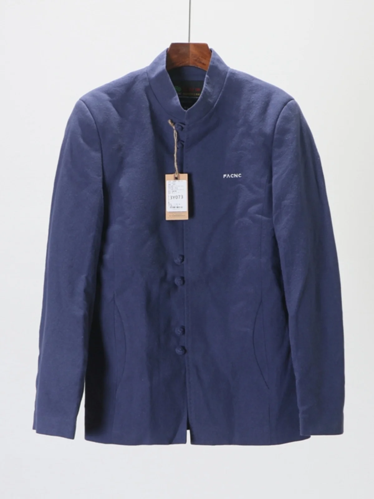 

Китайская этническая хлопковая льняная куртка, мужская модная городская одежда с длинным светом и воротником-стойкой, верхняя одежда с вышивкой, осень-весна