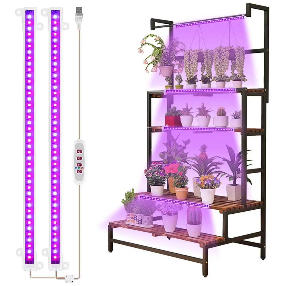 

LED Grow Light USB LEDs 30/50cm LED Grow Tube 1-4pcs with Auto On/Off Timer Dimmable Phyto Lamp Full Spectrum for indoor Plants