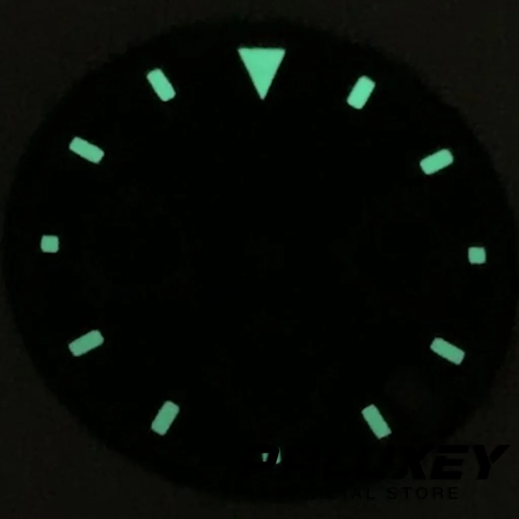 وجه ساعة مضيئة لقطع غيار حركة VK63 ، قرص أخضر معقم ، علامة ذهبية ، Vk63 ، 29.5 مللي متر