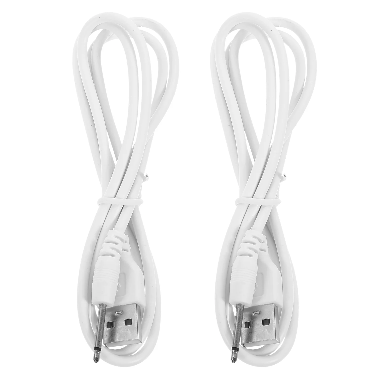 2 Pcs Dc Charging Cable Speaker 25mm Cord Lengthen USB Replacement to Iron