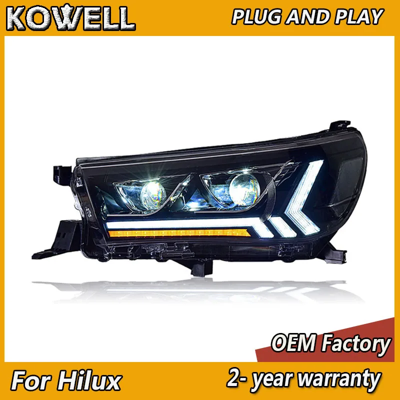 

Автомобильные стайлинговые фары для Toyota Hilux 2015-2020 Revo фары 2016 Vigo фара DRL указатель поворота ближнего света Proje