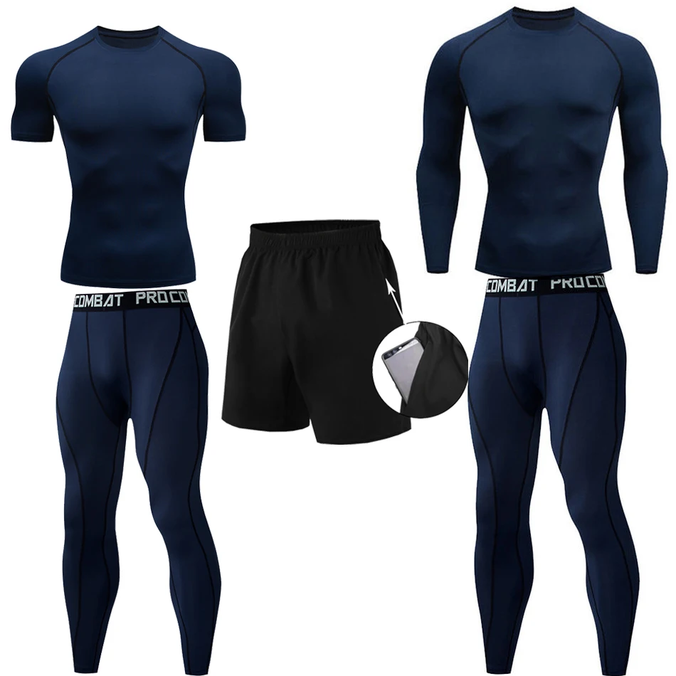 Rashguard MMA koszulka kompresyjna spodnie BJJ koszulki bokserskie strój sportowy Kickboxing spodenki Muay Thai 3 sztuk/zestawów trening obcisła odzież