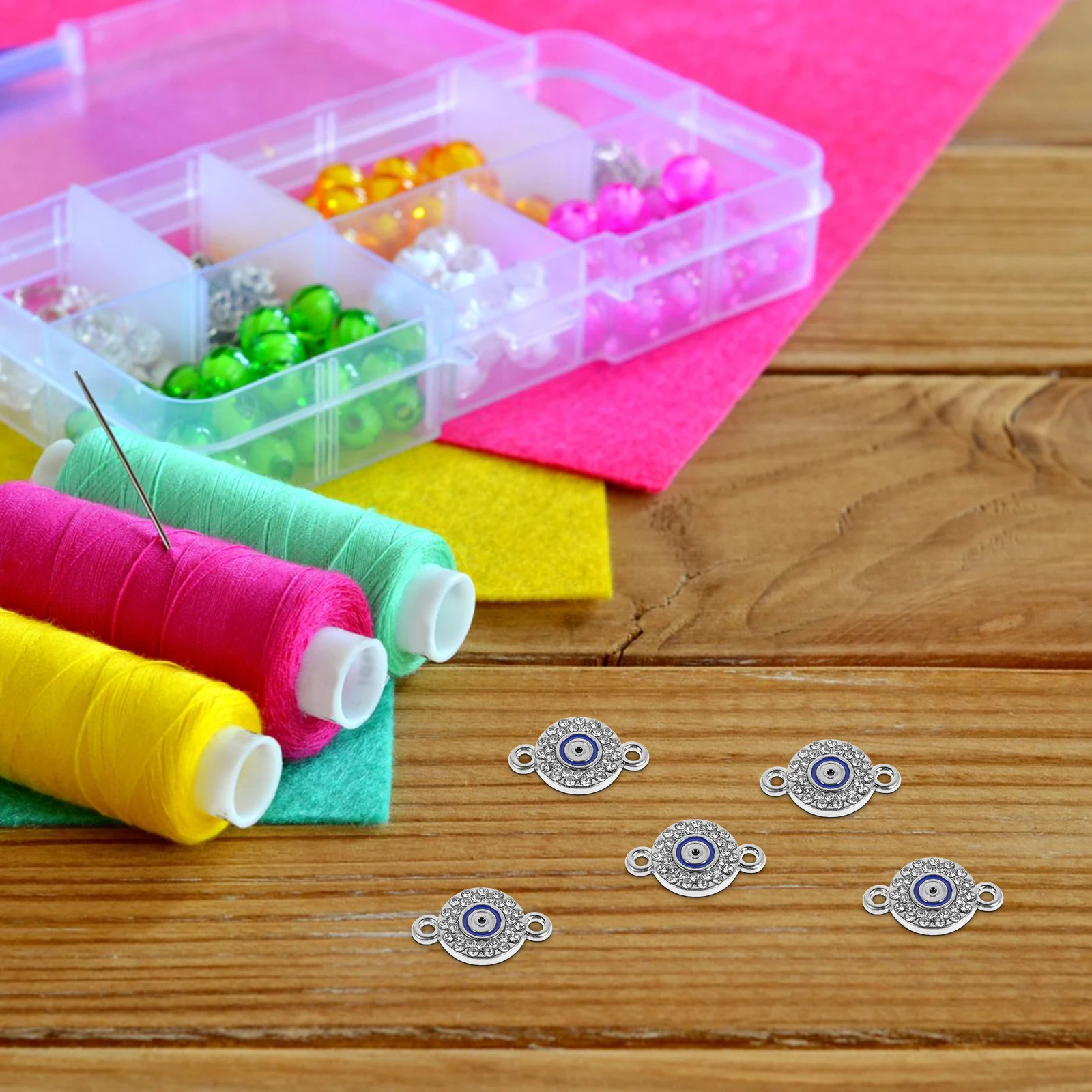 

10Pcs Evil Eye Charm Pendant Alloy Jewelry for Women Unique Hanging Ornament DIY Bracelet Necklace Making Accessory