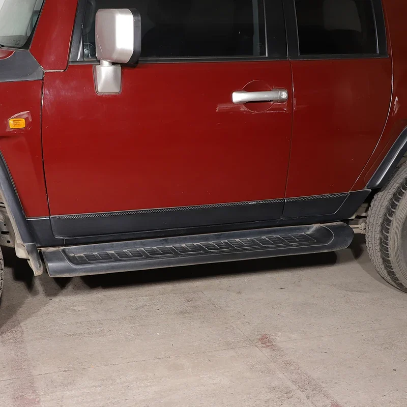 

Для Toyota FJ Cruiser 2007-21 защитные полоски для дверей автомобиля, бампер, защита от столкновений, мягкое углеродное волокно, внешние аксессуары, 4 шт.