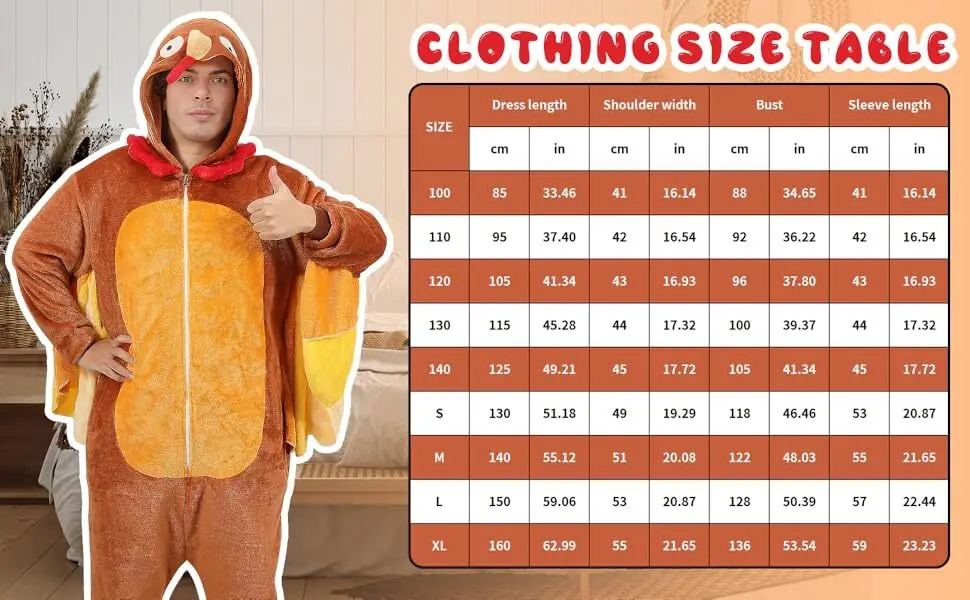 الكبار تركيا نيسيي زي تركيا منامة الزي مضحك الحيوان دعوى للنساء الرجال الشكر هالوين تأثيري