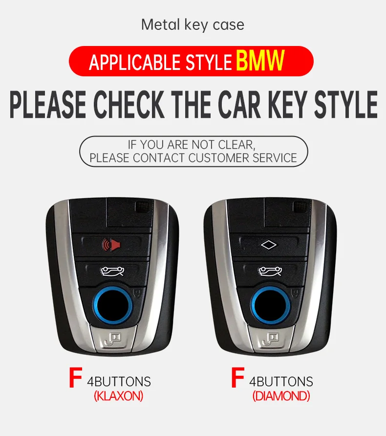 Zinc Metal Leather Remote Car Key Cover Case Shell For BMW I3 I8 Series Key Holder Styling Protection keychain Auto Accessories