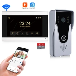 System wideodomofon 1080P inteligentna bezprzewodowa wideodzwonek WiFi telefon drzwiowy do domowego monitora 1080P z aplikacją noktowizyjną 32G