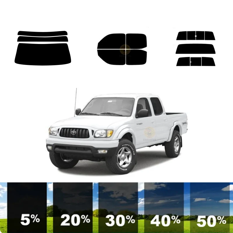 

precut Removable Window Tint Film For Car 100% UVR 5%-35%VLT Heat Insulation Carbon ﻿For TOYOTA TACOMA 2 DR EXT PU 1995-2004