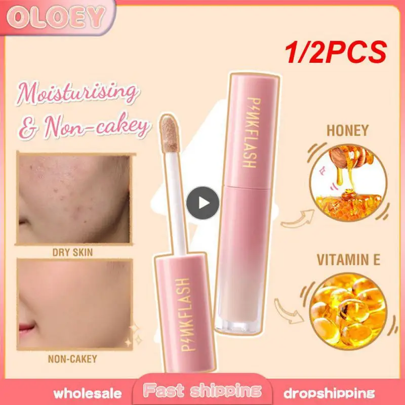 1/2PCS Face Concealer Breathable Liquid Concealer Dark Circles Scar Acne Skin ConcealerLong Lasting Body Makeup Cosmetic