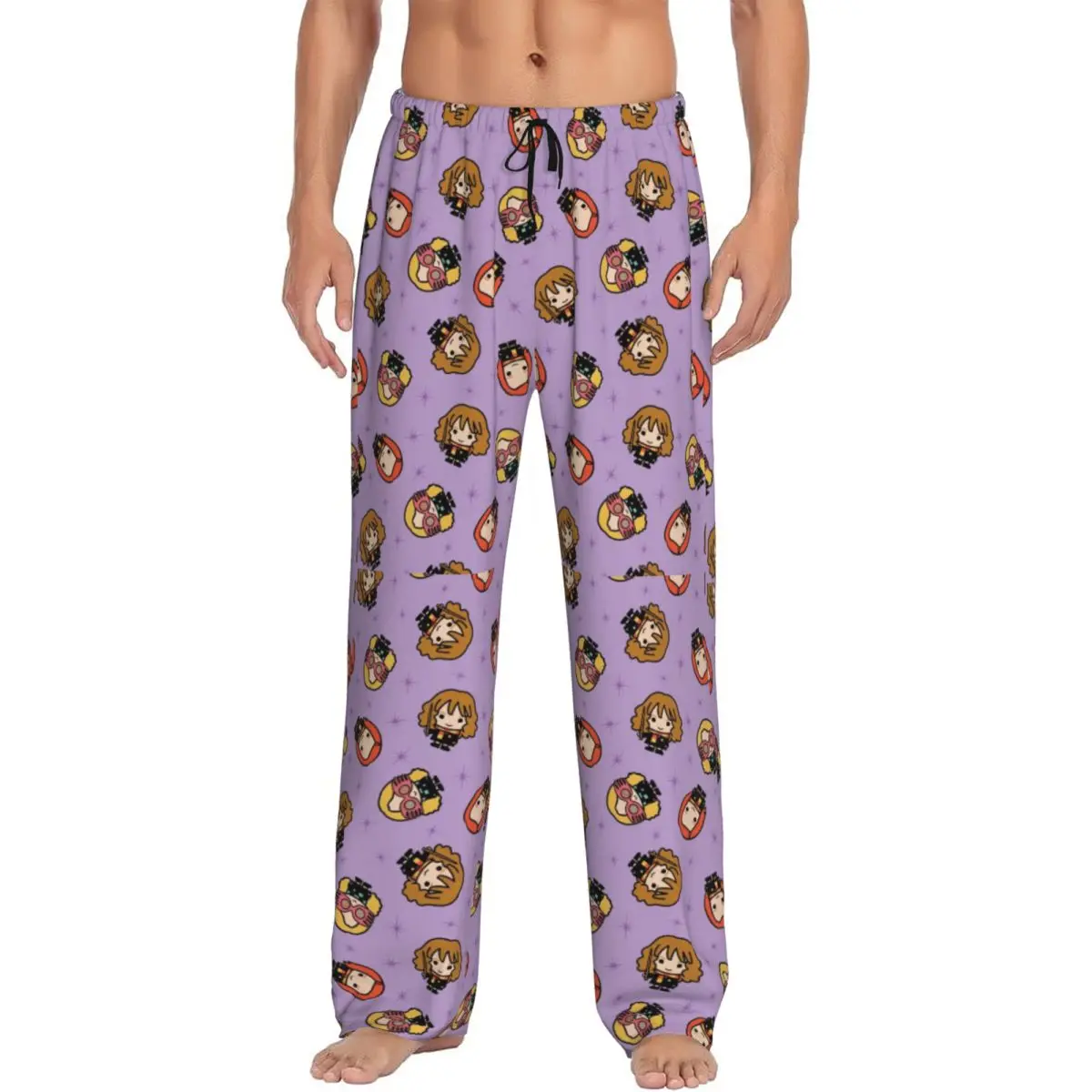 

Custom Print Harrys Magic Adventure Movies Potters Pajama Pants Men's Sleep Sleepwear Bottoms with Pockets