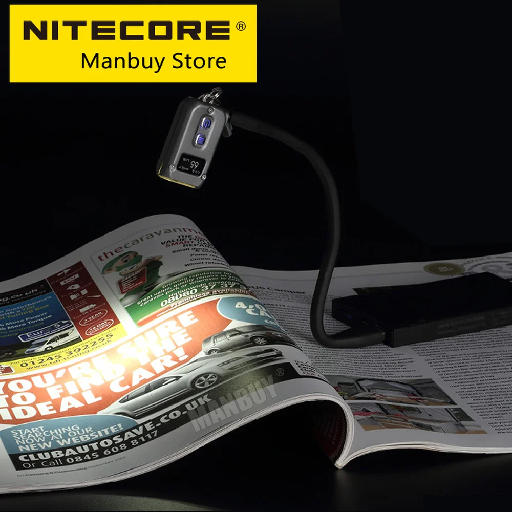 2024 NITECORE Type C Flexible/ micro USB Stand Charging Cable For TIPSE TINI2 MH12V2 MH10V2 MH10S MH12S Flashlight NU35 Headlamp