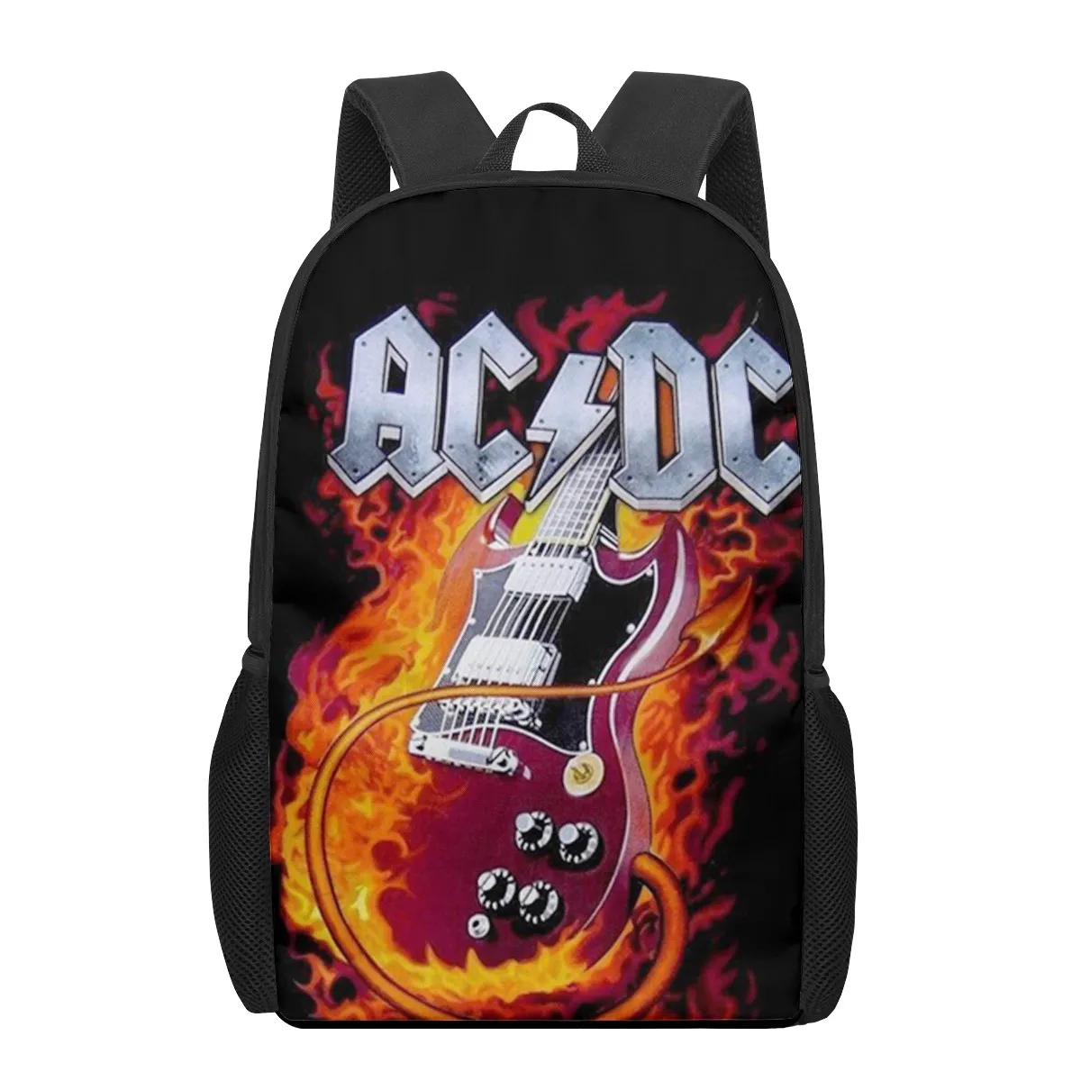 AC DC band 3D Print School Backpack for Boys Girls Teenager Kids Book Bag Casual Shoulder Bags 16Inch Satchel Mochila