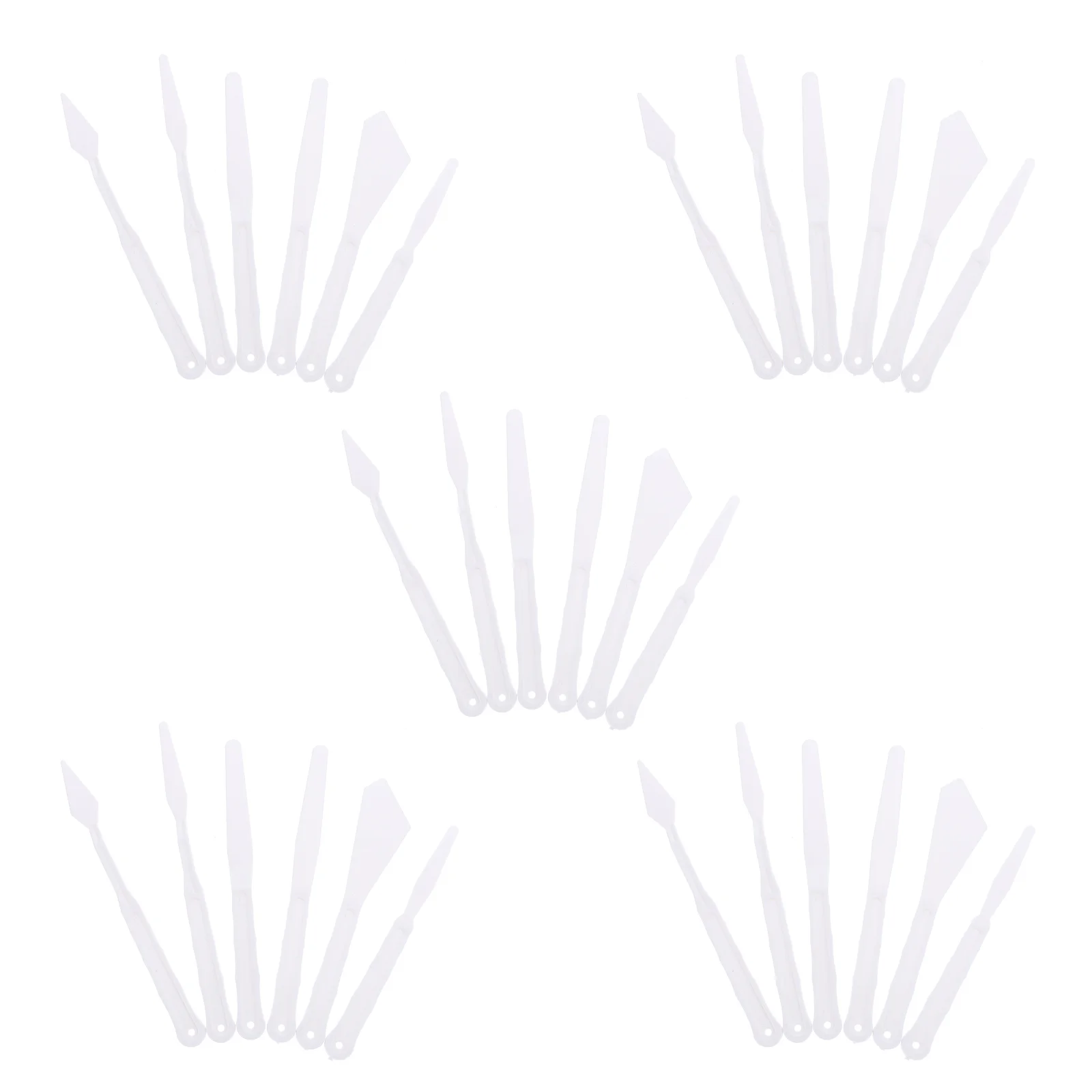 30 Pcs Paint Palette Knife Painting Tool Pigment Scraper Spatula Portable Oil Plastic