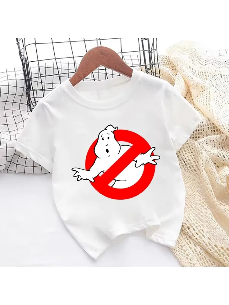 Ghostbusters Film Geisterjäger Druck Cartoon Kinder T-Shirt Mädchen Sommer Oberteile Baby Jungen Kleidung Kinder Kurzarm T-Shirts