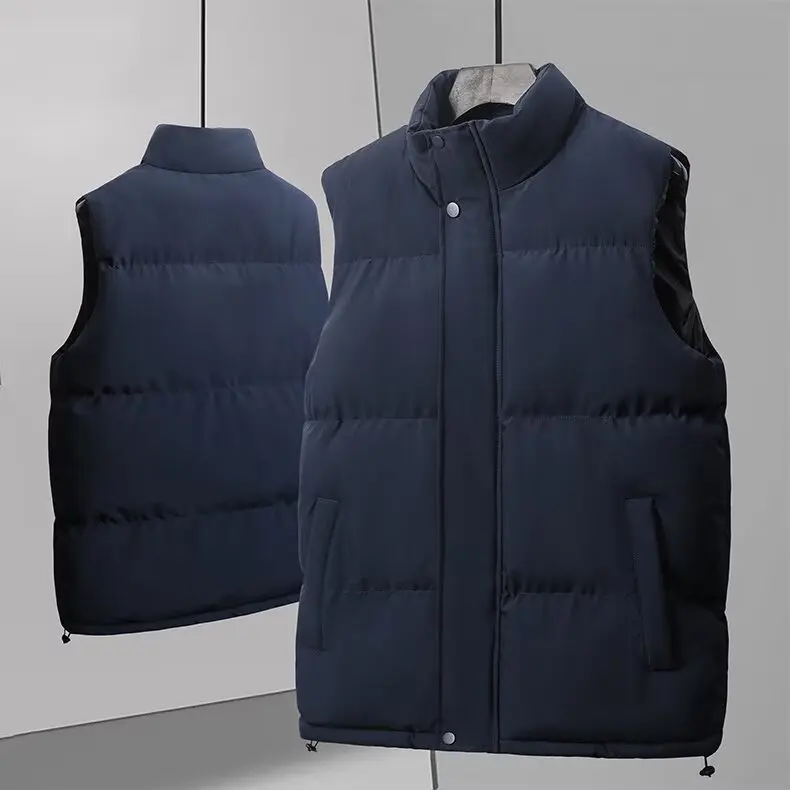 Women's Short Fleece Lined Quilted Vest Warm Inner Core Shoulder Pad Tank Top Base Layer Outerwear Fashion Autumn Winter