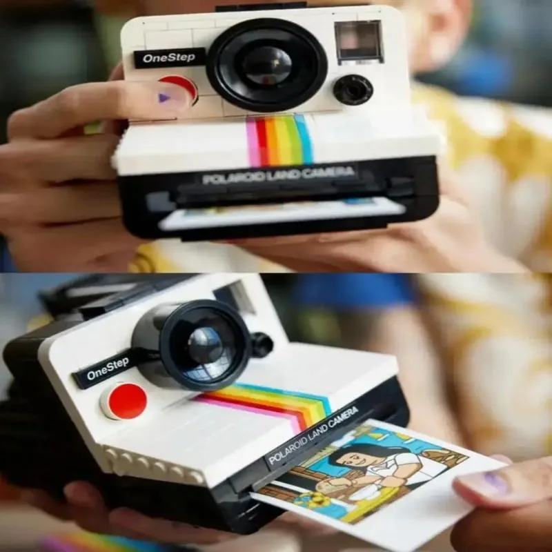 2025 جديد الإبداعية Sx-70 كاميرا بولارويد نموذج 21345-كتل زخرفة زخرفة مكتب حلية هدية عيد ميلاد للأطفال الكبار