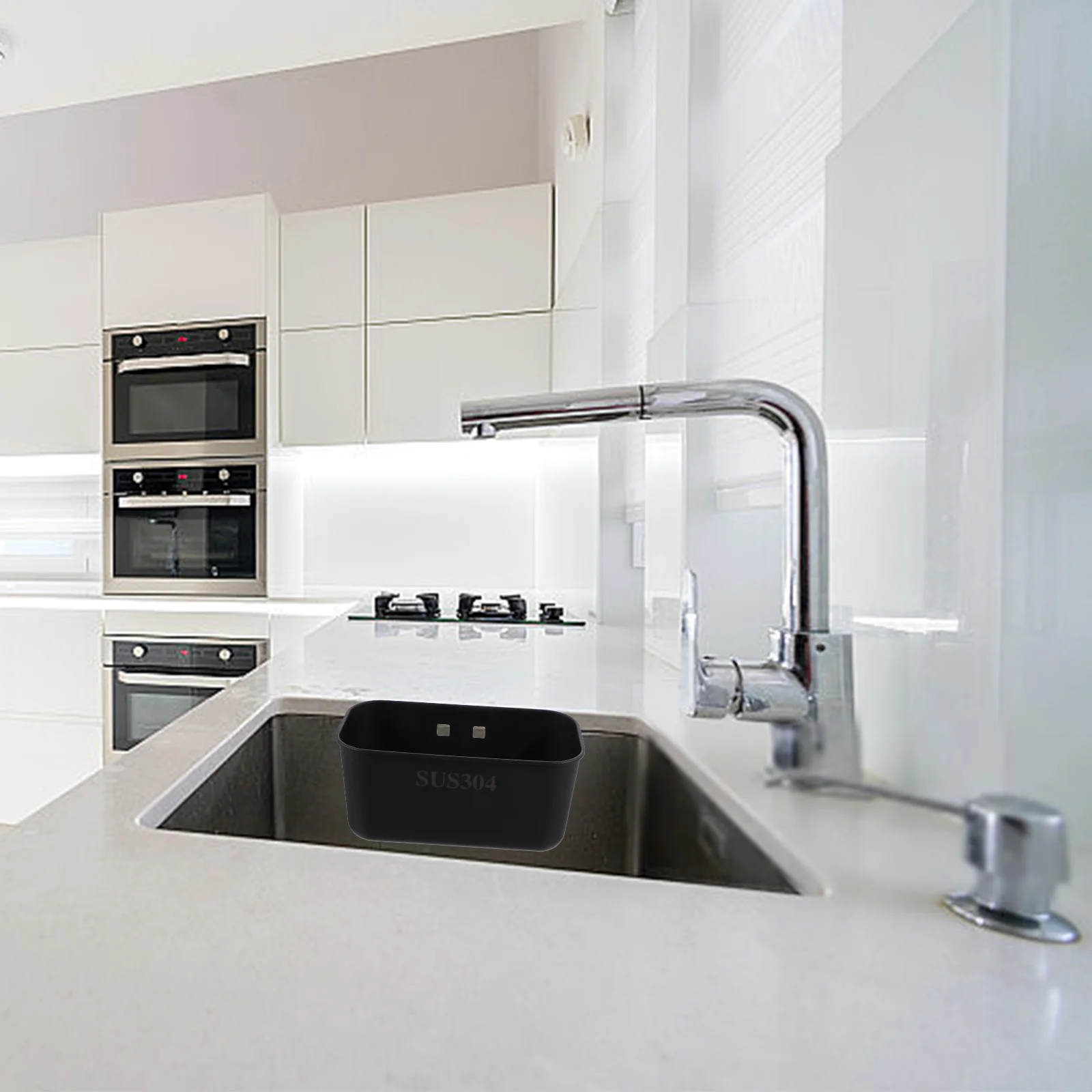 سلة تصريف حوض الفولاذ المقاوم للصدأ شديدة التحمل ومقاومة للصدأ مع حامل تصريف قوي لكوب الشفط للأرز #6