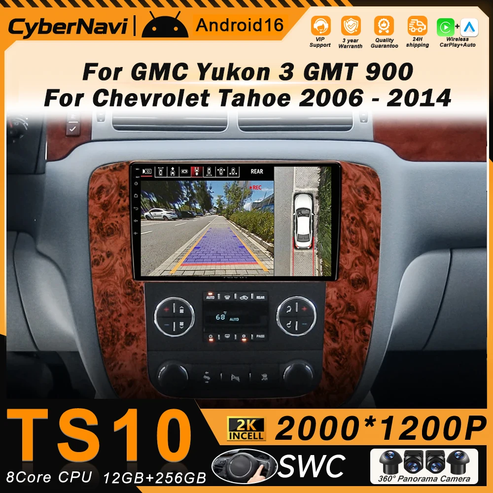 Android Carplay Para GMC Yukon 3 GMT 900 Para Chevrolet Tahoe 3 2006-2014 Rádio Automotivo Multimídia Reprodutor de Vídeo Estéreo Navegação WIFI