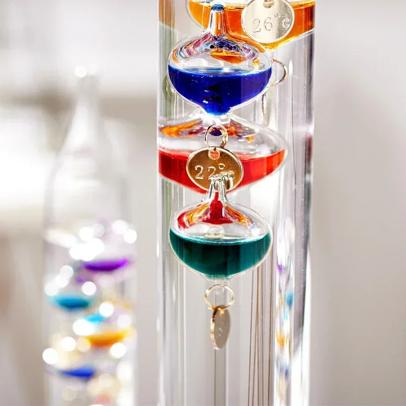 غاليليو الملونة الكرة ميزان الحرارة مكتب الديكور غرفة المعيشة خزانة مشروبات الديكور الإبداعية ديكور المنزل هدية عيد ميلاد L #3