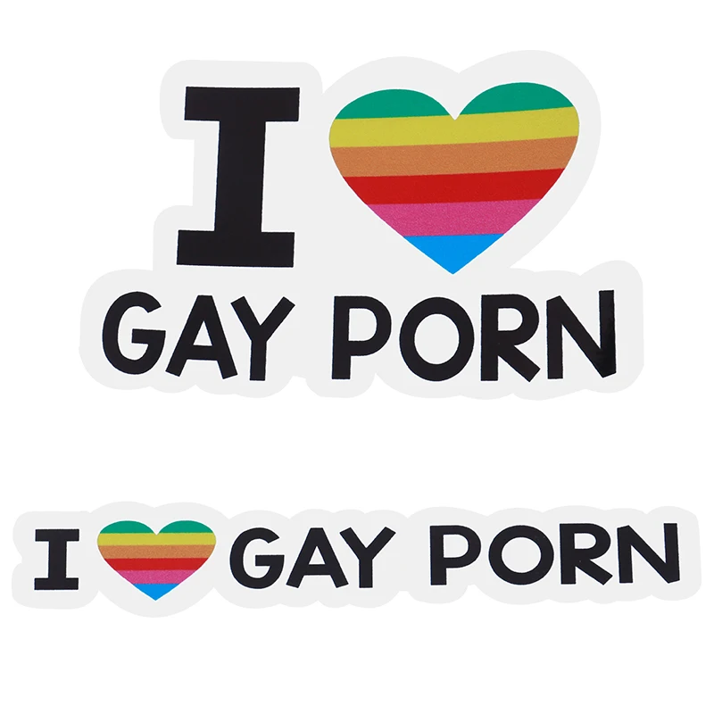 I Love Gay Porn Sex LGBT Lesbian Funny Car Bumper Vinyl Sticker Bicycle Stickers