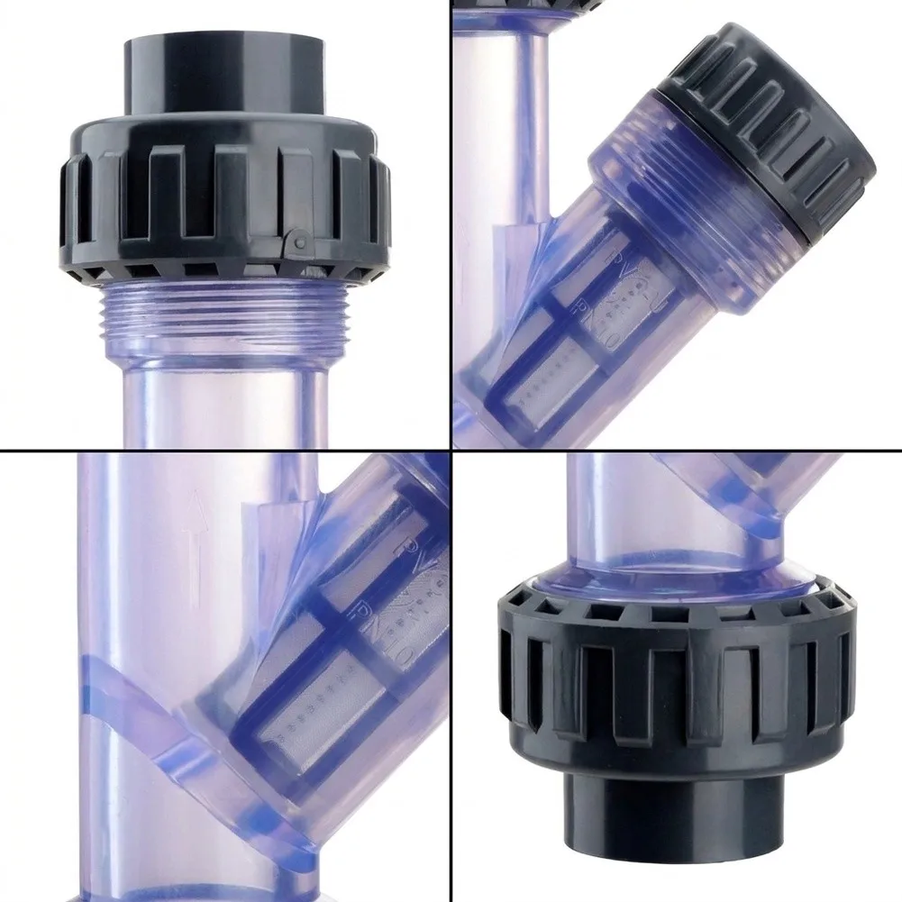 Transparent Y-Type Pipe Filter for Drinking Water Systems - UPVC Construction with Clear Body for Easy Monitoring