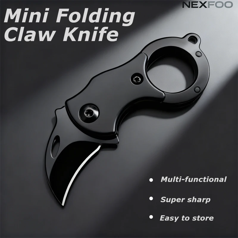 

Mini Fox Necklace Folding Knife Portable Keychain Knife Compact Multi Tool for Outdoor Camping Travel Daily Box Opening Cutter