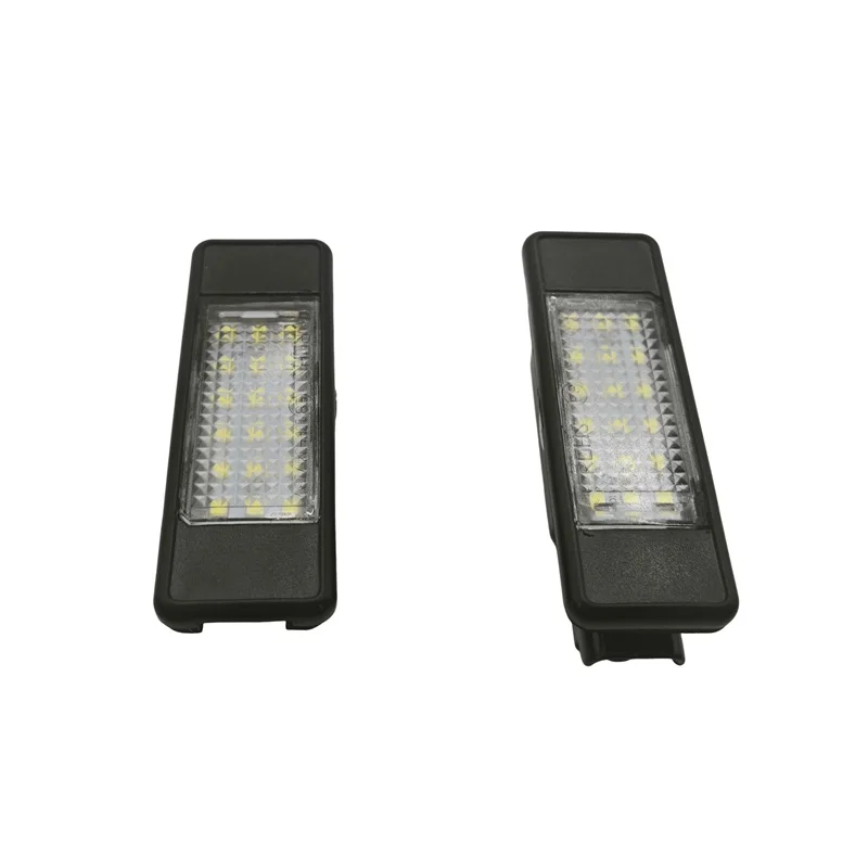 2x 車用リア18LED SMDナンバープレートライトランプ 6000K プジョー106 207 308 406 607 シトロエンC3 C4 C5 C6 C8用