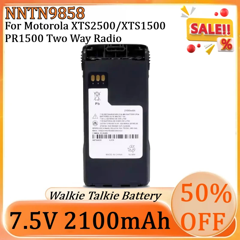 NEW 7.5V 2100mAh NNTN9858 NNTN9815 Replacement NI-MH Battery for Motorola XTS2500/XTS1500 PR1500 Two Way Radio