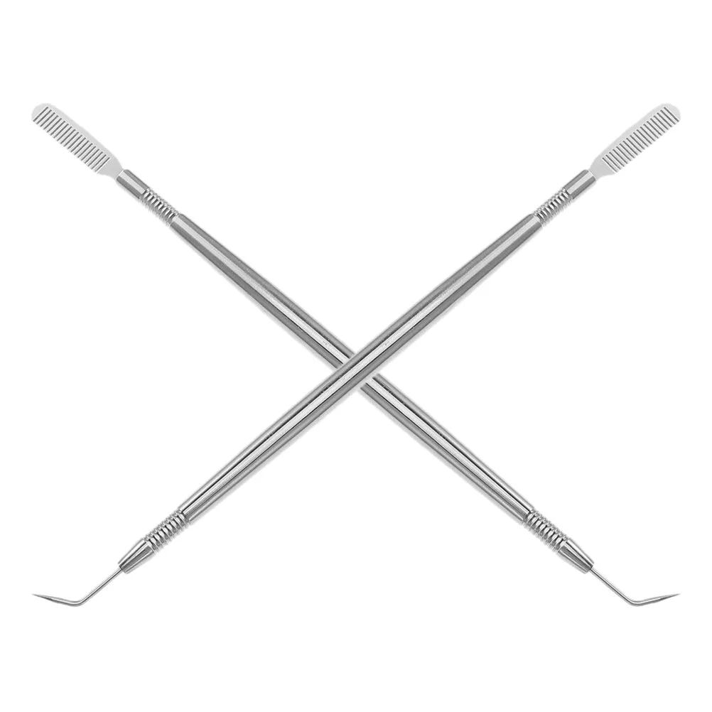 

2pcs Stainless Steel Eyelash Curler Kit Lash Lift Tool Bright Eyes Comb Design Easy To Use Mascara Guard Lash Extension Supplies