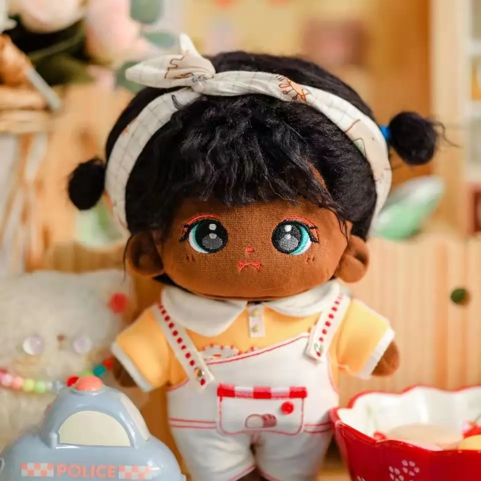 NEW Funny Black hair 20cm Korea Kpop EXO Doll Clothes Cute suit Stuffed Toy Black Dolls Plush for Idol Dolls Gift