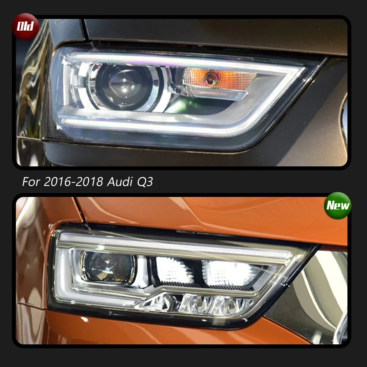 Car Head Lamp For Audi Q3 2016-2018 Upgrade Modified to New Dynamic Turn Signal Car LED Headlight Assembly