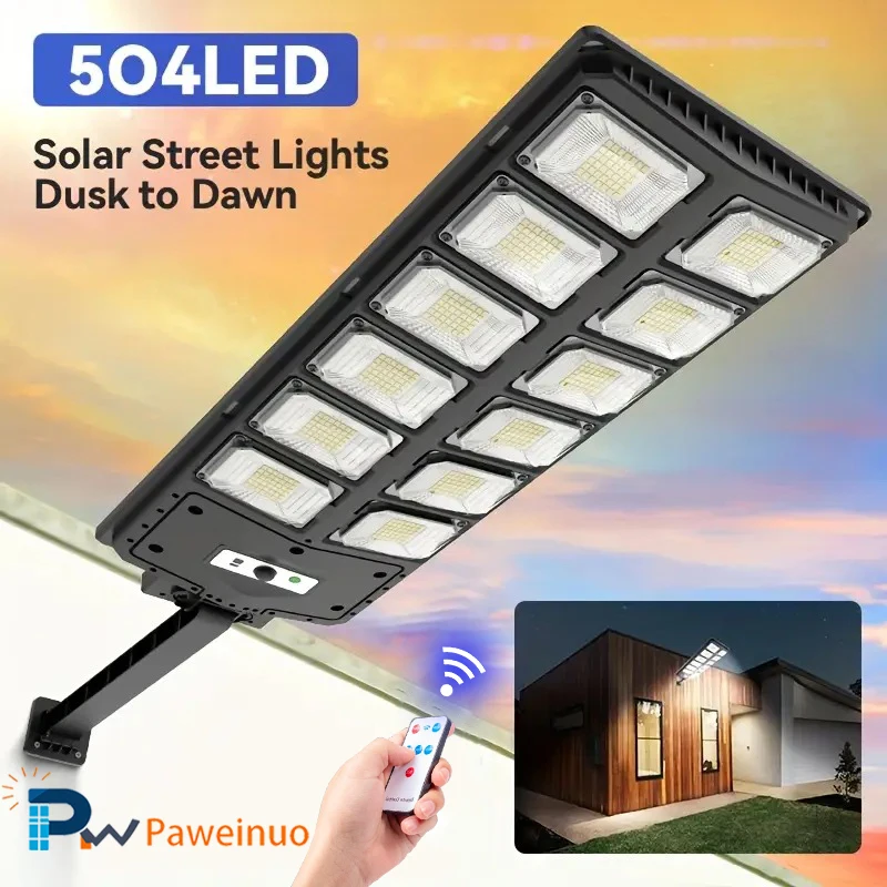 

Garden Outdoor Solar Light Super Bright Solar Street Lights Dusk To Dawn Waterproof Led Lamp With Remote Control Motion Sensor