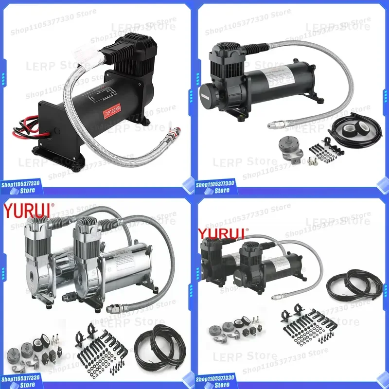 for 444C Air Suspension Compressor 12 Volt Heavy Duty Air Ride Pump for Air Horn Tank Tool
