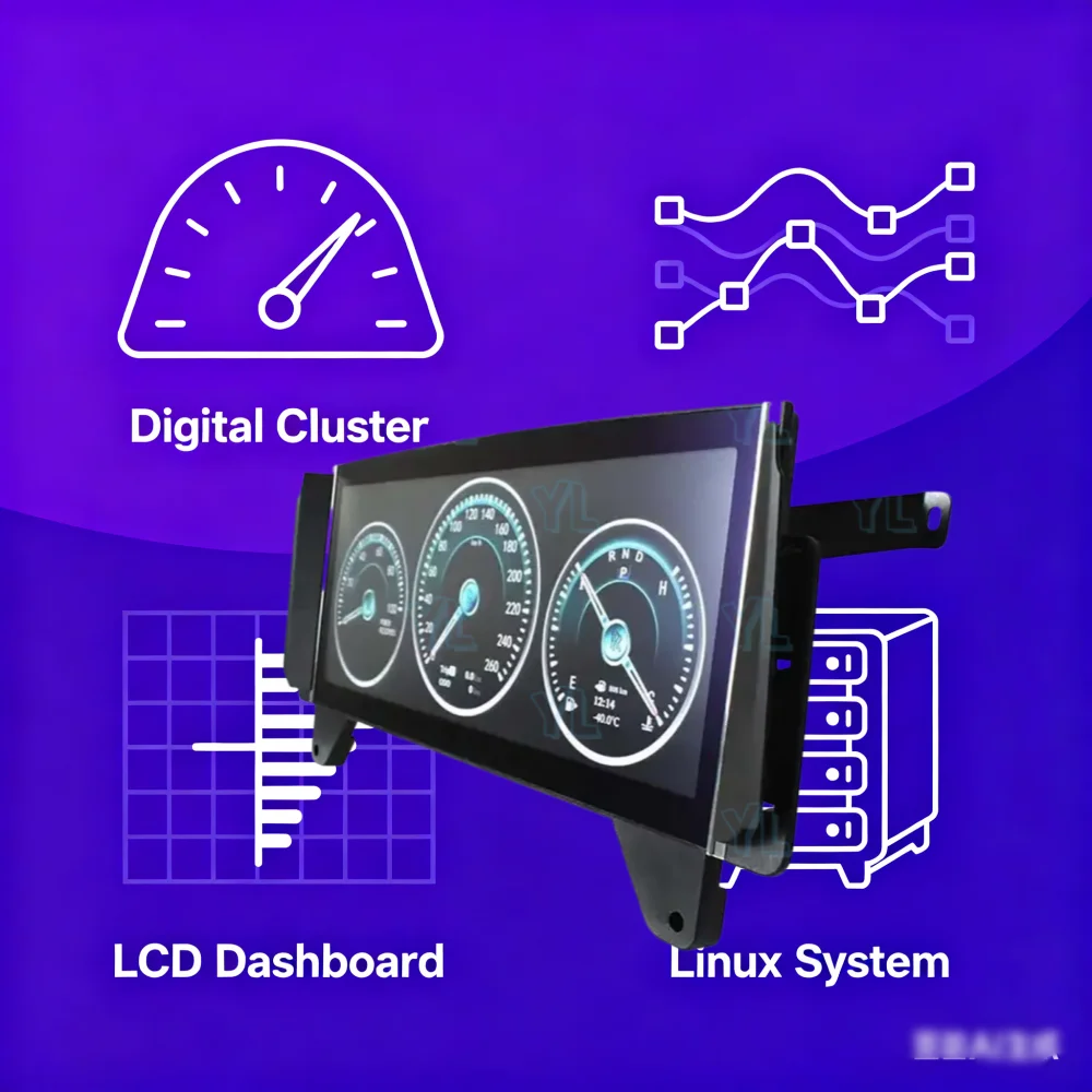 

YHDS NP Car Digital LCD Dashboard Panel Virtual Instrument Cluster CockPit Speedometer For Rolls-Royce Phantom LHD RHD 2004-2013